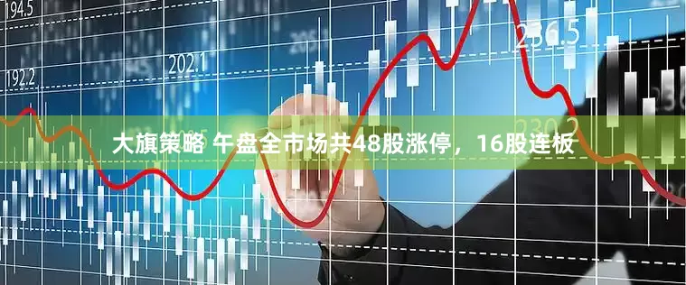 大旗策略 午盘全市场共48股涨停，16股连板