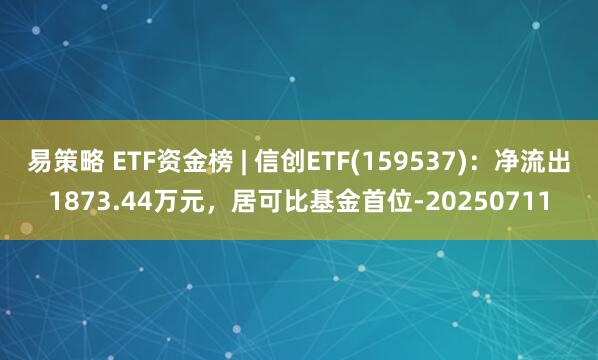 易策略 ETF资金榜 | 信创ETF(159537)：净流出1873.44万元，居可比基金首位-20250711